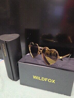Wildfox Lolita Gold Heart-Shaped Sunglasses